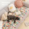 New Pure Cotton Non-slip Sofa Cushion Retro Pastoral Style Sofa Cushion Colored Anti Slip Thickening Anti Cat Scratch Sofa Cover