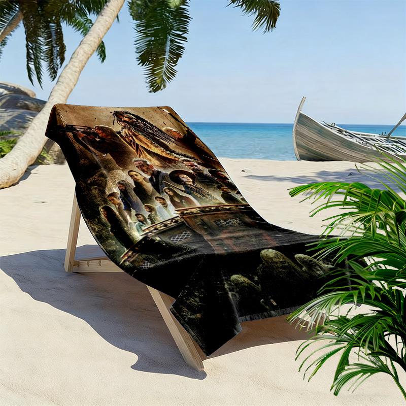 Walking Dead Print Beach Towel, Large Soft Quick Dry Towel for Beach Camping Swimming