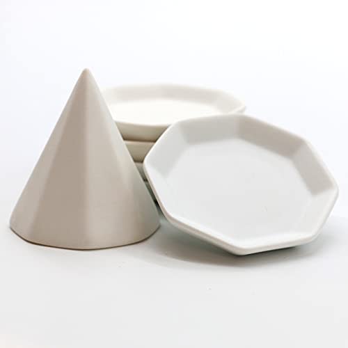 Kamidana No Sato Morishio Set, Octagonal, Small, Includes 5 Unglazed Octagonal Plates, Easy To Make Morishio, Solidifying Container, Good Luck, Protec