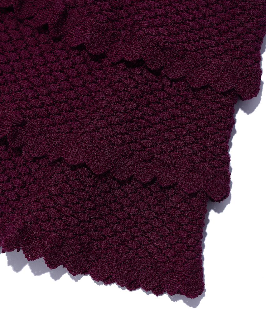 Yuhee Basic Shirring Knit Skirt Wine