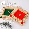 Tabellone del Gioco Shut The Box con 2/4 Dadi a Quattro Lati per Bambini Adulti Famiglia Educativo in Legno Matematica Numeri Strategia Giocattolo Chiudibile Accessori Notturni 4 Giocatori