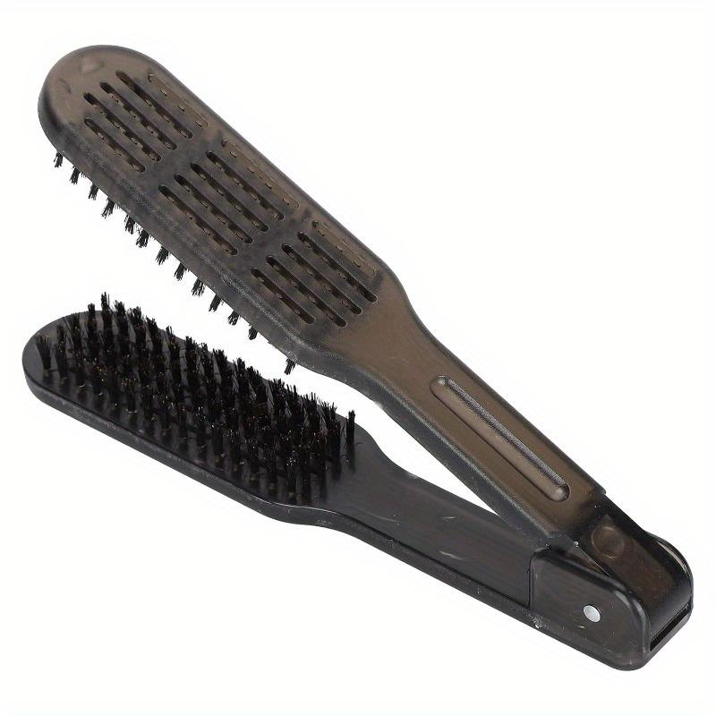 1Pc Double Brush for Hair Straightening Clamp Brush for Straightening Hair Hair Styling Clips for Smoothing and Straight Hair Styles