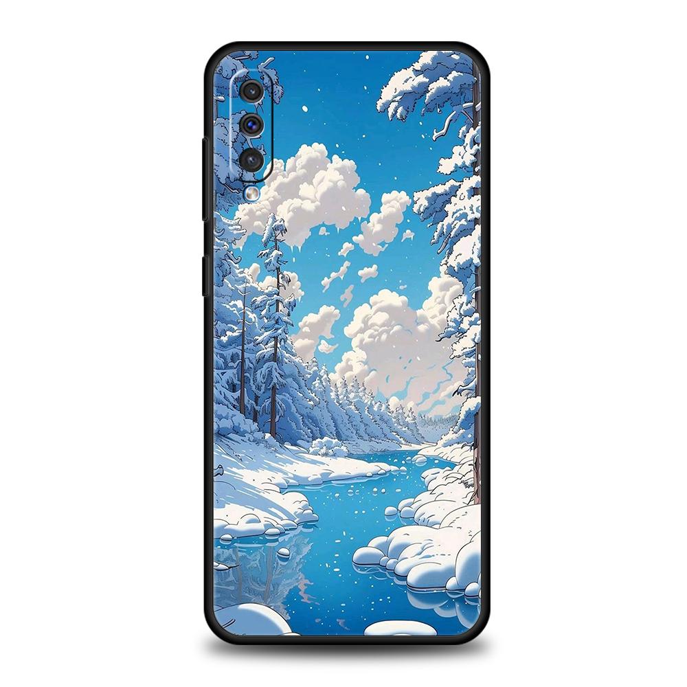 Landscape Winter Light Snow Case For Samsung A56 A36 A26 A24 A16 A14 A12 A32 A50 A70 A20E A22 A40 A34 A54 A42 A52 5G A06 Cover