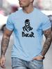 Mens Summer Pure Cotton Fashionable Casual Loose Dakar Style Printed Round Neck Short Sleeved Tshirt Top