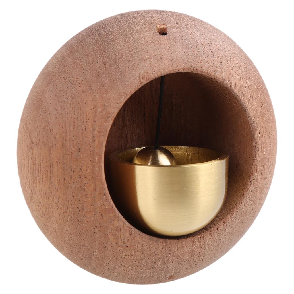 Walnut Shopkeepers Bell for Door Opening Doorbell Chime Unique Office Ornaments and Hanging Decoration for Entrance