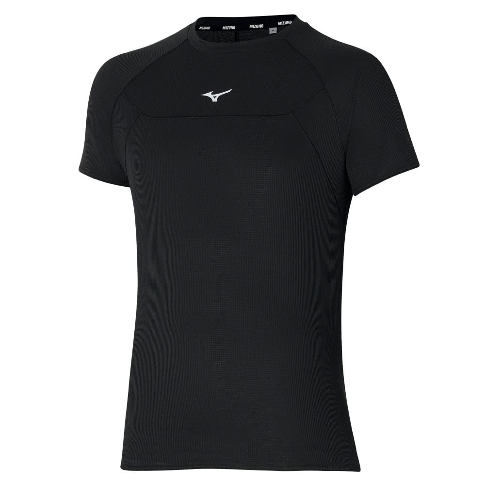 Mizuno Running Dry Aeroflow Highly S Wear, T-Shirt, Breathable, Deodorizing, J2MA2110, Men's, Black,