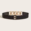 Waist Belt Elastic Wear Resistant Durable Super Comfortable Easy To Match Fitted Lightweight Exquisite Faux Leather Women Belt for Daily Wear