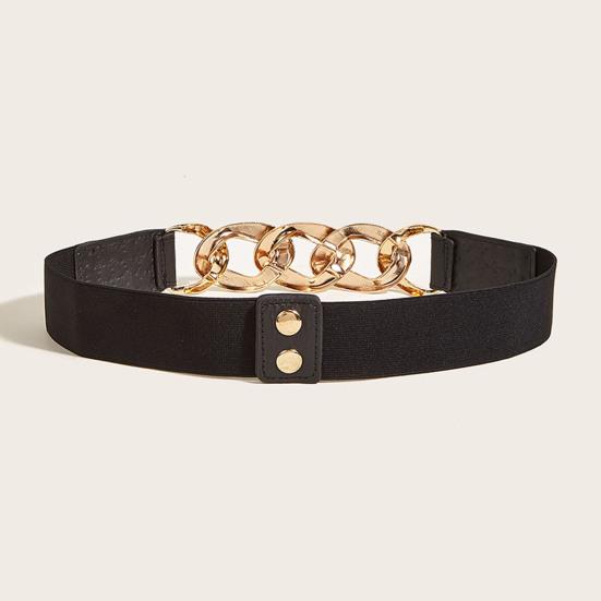 Waist Belt Elastic Wear Resistant Durable Super Comfortable Easy To Match Fitted Lightweight Exquisite Faux Leather Women Belt for Daily Wear
