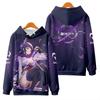 Raiden Shogun Genshin Impact Cosplay Hoodies 3D Print Unisex Anime Cartoon Sweatshirt Oversized  Women Harajuku Pullover Coat