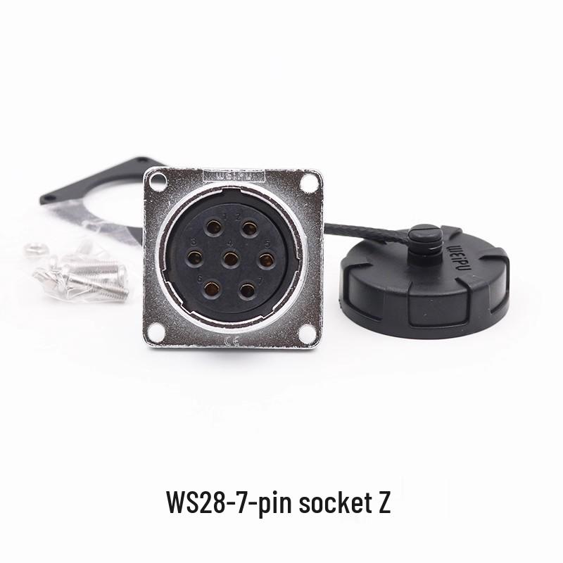 Weipu WS28 23-Pin Aviation Plug Connector, Male-Female Threaded, 479-Hole, 10P12, 16-Pin, 20/26-Pin