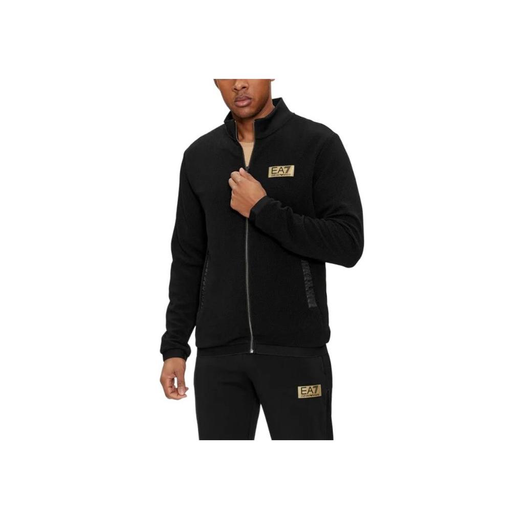 Emporio Armani Letter Zip Long Sleeve Jacket Men jackets Black 3DPM11-PJG1Z-1200