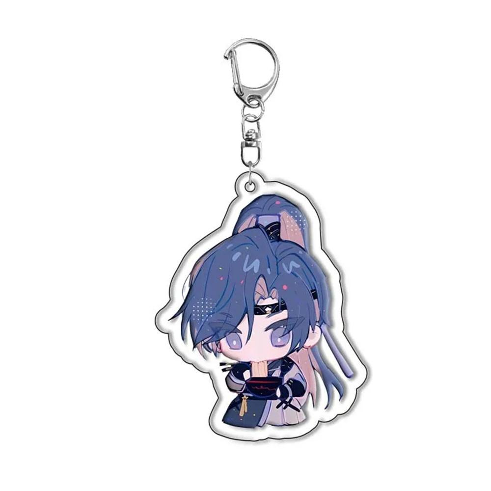 6CM Key Ring Figure Game Ashes Of The Kingdom Anime Acrylic KeyChain With Lu Su Liu Bian Sun Ce Desktop Display Decoration Gift