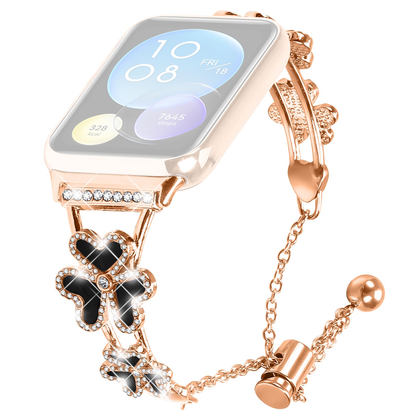 

Metal Band Heart Clover Decor For Xiaomi Redmi Watch 4 Watch Bracelet Replacement C