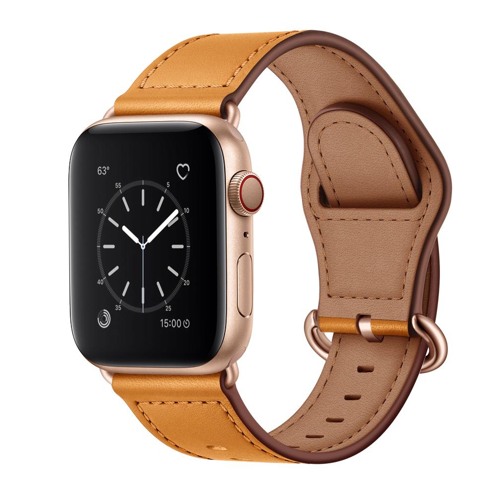 Echtes Lederarmband für Apple Watch Band 44mm 45mm 42mm Luxus-Uhrenarmband für IWatch Serie 7 3 4 5 6 Se 4 Mode-Uhrenarmband
