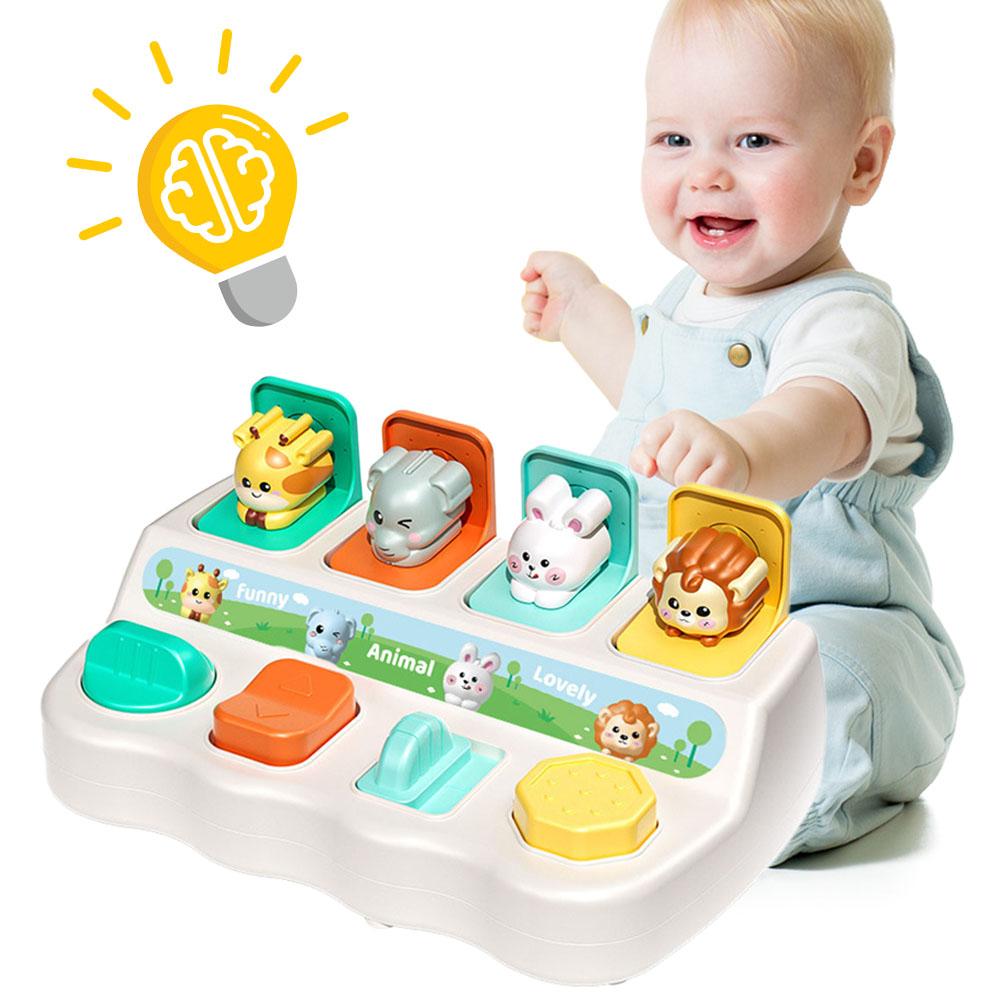 Puzzle Hide and Seek Game Switch Box Pop up Mechanism Box Training Animal Early Education Children's Cognitive Toy