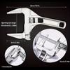 Adjustable Wrench Large Opening Bathroom Spanner Wrenches Wide Jaw 16-68mm Aluminum Alloy Spanner Wrenches Shank Plumb