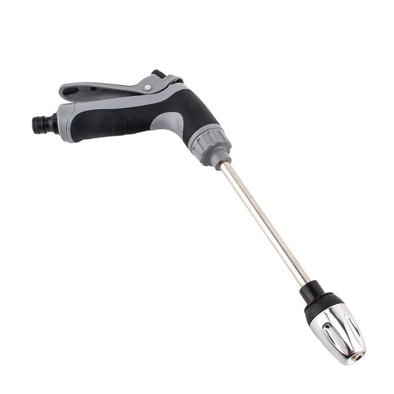 High-Pressure Car Wash Gun Set with Metal Extension and Rubberized Handle