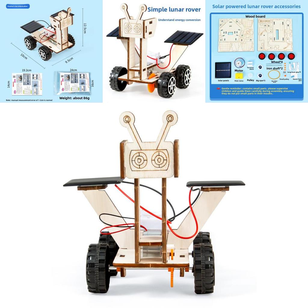 Simulated Wooden Lunar Rover Assembly Model Material Set Children Puzzle Toys For Kids And Teens