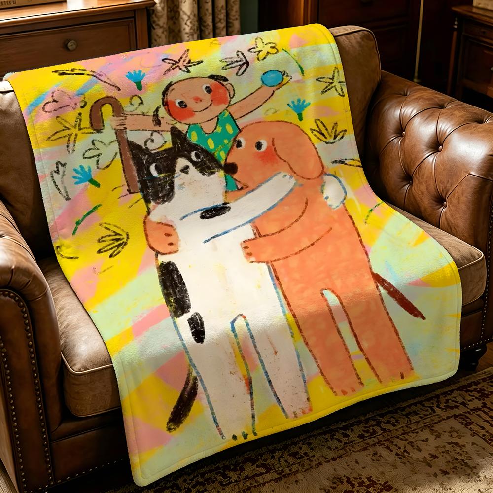 Artist P-Pdohk-k Throw Thick Comfort Flannel Quilt, Multi-scene Use Indoor Outdoor Daily Nap