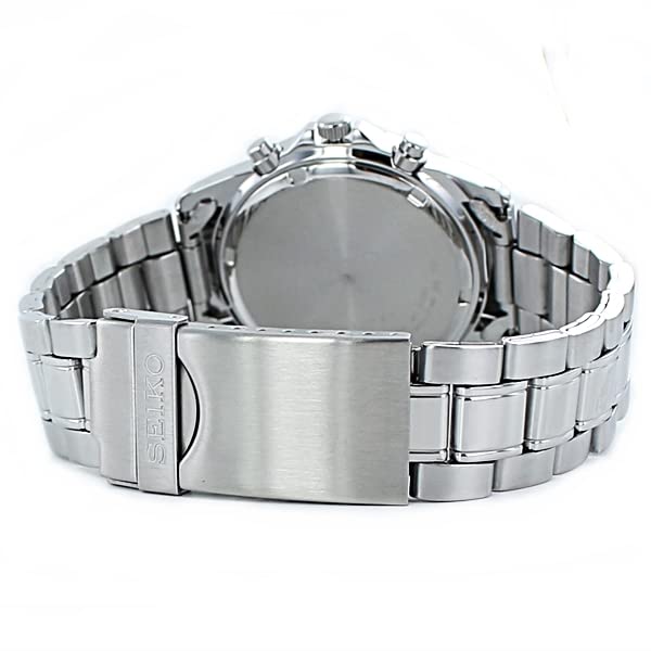 SEIKO Overseas Model Chronograph Quartz Watch, Stainless Steel Date Display Model SND363PC, Men's/Women's