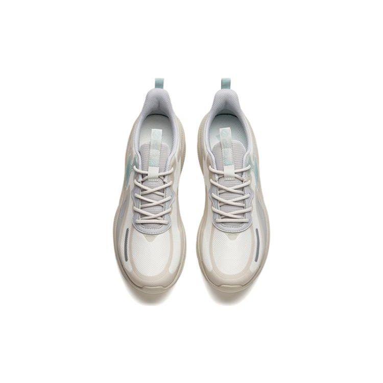 Anta Lingyun Soft And Comfortable Cushioning, Wear Resistant Low top Running Shoes Men's Gray White Green 112225541R-7