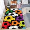 Colorful Football Pattern Area Rug Colorful Soccer Ball Decor Soft Non-slip Carpet Kids Room Bedroom Living Room Decor Floormat