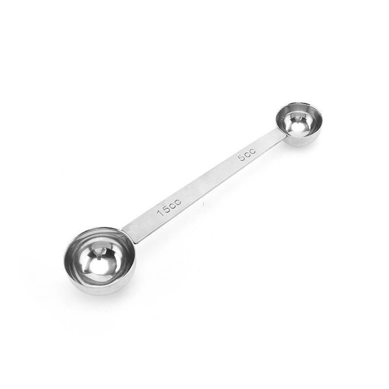 Rose Gold Double-Ended Stainless Steel Coffee Measuring Spoon with Scale