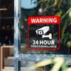 1 Stück Videoüberwachung Autoaufkleber Sonnenschutz Vinylaufkleber 24-Stunden-Kamera-Warnung Auto-Fensterdekoration Wasserabweisendes Zubehör