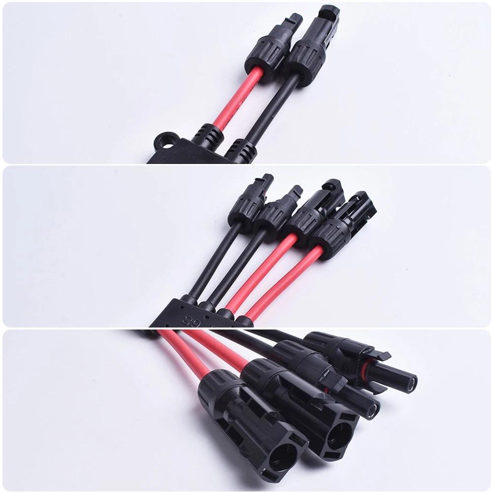 2 bis 4/6/8 Y-Branch P Solarstecker für Solarmodule, Werkzeuglose Stecker 10awg, Solarpanel-Splitter, für Boot und Wohnmobil