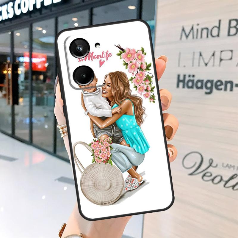 SUPER MOM MOTHER MAMA CUTE BABY Case For Realme GT7 Pro GT6 11 12 13 14 15 Pro Plus C55 C53 C35 C33 C61 C65 C67 C53 C71 C75