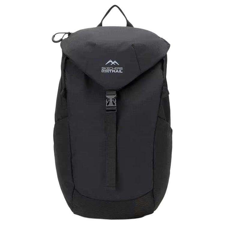 Skechers Comfortable Sports Series 2L Simple Style Large Capacity Water-Resistant Nylon and Polyester Blend Backpack Unisex Backpack P226U056-0018 Carbon Black