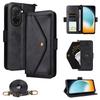 For Xiaomi Redmi A5 4G (171.7mm)/Poco C71 4G Leather Case Magnetic Closure Wallet Stand Phone Cover with Crossbody Strap