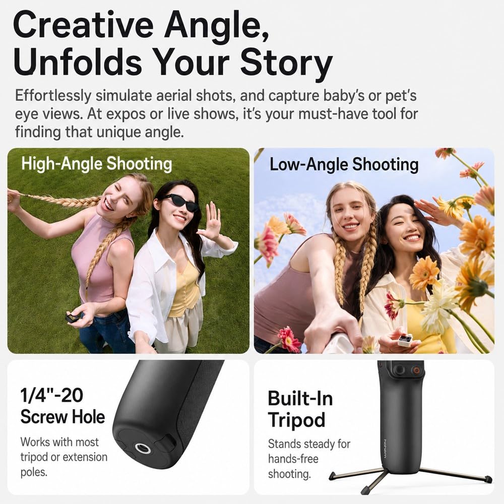hohem iSteady V3 Ultra AI Auto Tracking Smartphone Gimbal Stabilizer 3-Axis with 1.22 inch Smart Touch Color Screen Composite Fill Light Wireless