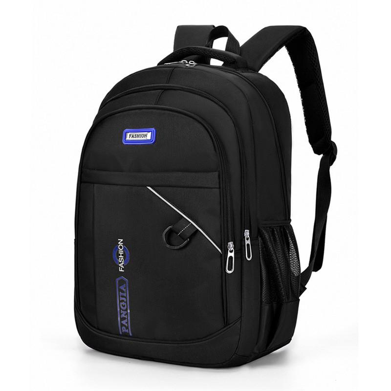 Oxford Backpack With Breathable Mesh And Letter Design For Office Outdoor And