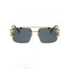 6PCS Combination Fashion Versatile Sun Glasses Square Double Bridge Women Men Sunglasses