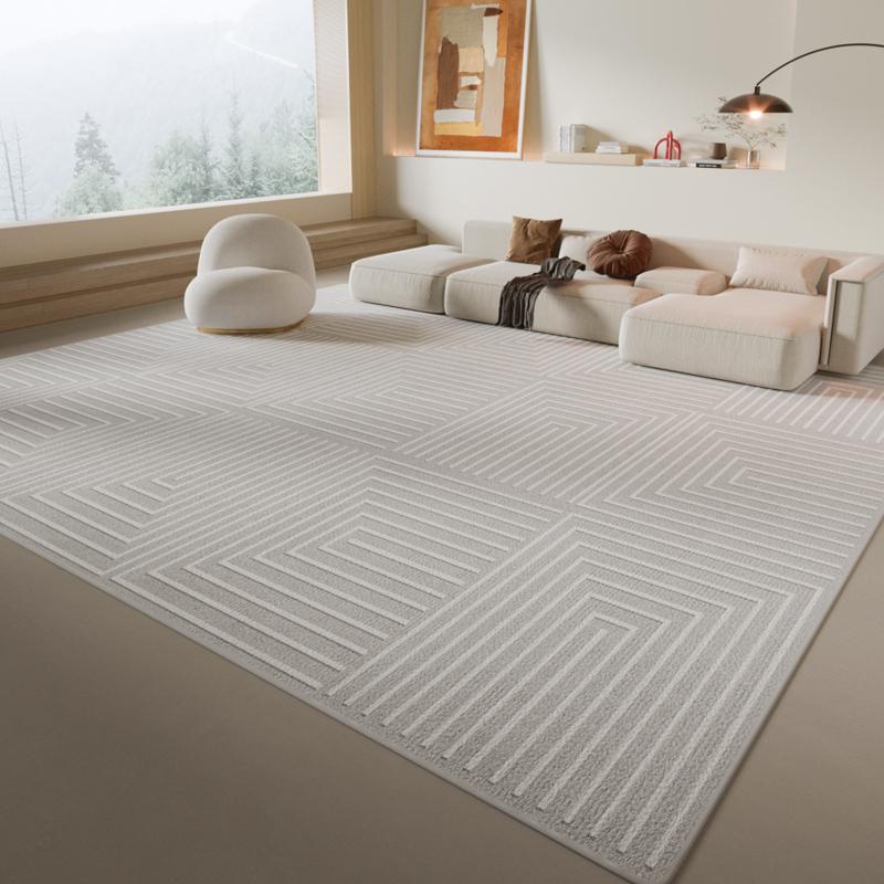 Nordischer geometrischer Teppich für Wohn- und Schlafzimmer: Weich, strapazierfähig, modernes minimalistisches Wohnambiente – Instagram-tauglicher Stil