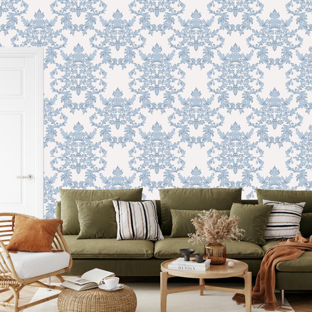Wallpaper Ornaments In the Baroque Style for the Living Room and Bedroom 50x1000