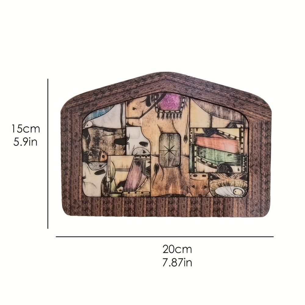 

1 штука, Пазл «Рождество», Уникальный, Ручной работы, Деревянный, Веселый, Пасхальные, Рождественские подарки, Домашний декор, Декор для комнаты
