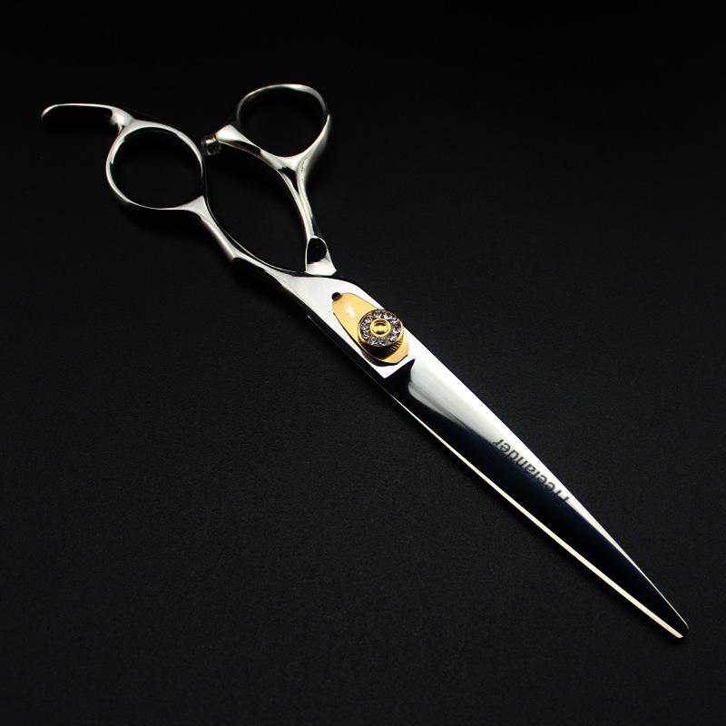 7.0-Inch Blue Freelander 440C Hairdressing and Pet Straight Shears with Bag