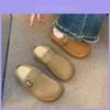 Slippers For Women With Rubber Sole And Suede Upper For Casual Spring Wear
