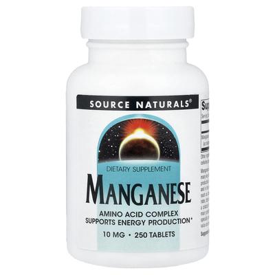 Manganese, 10 Mg, 250 Tablets