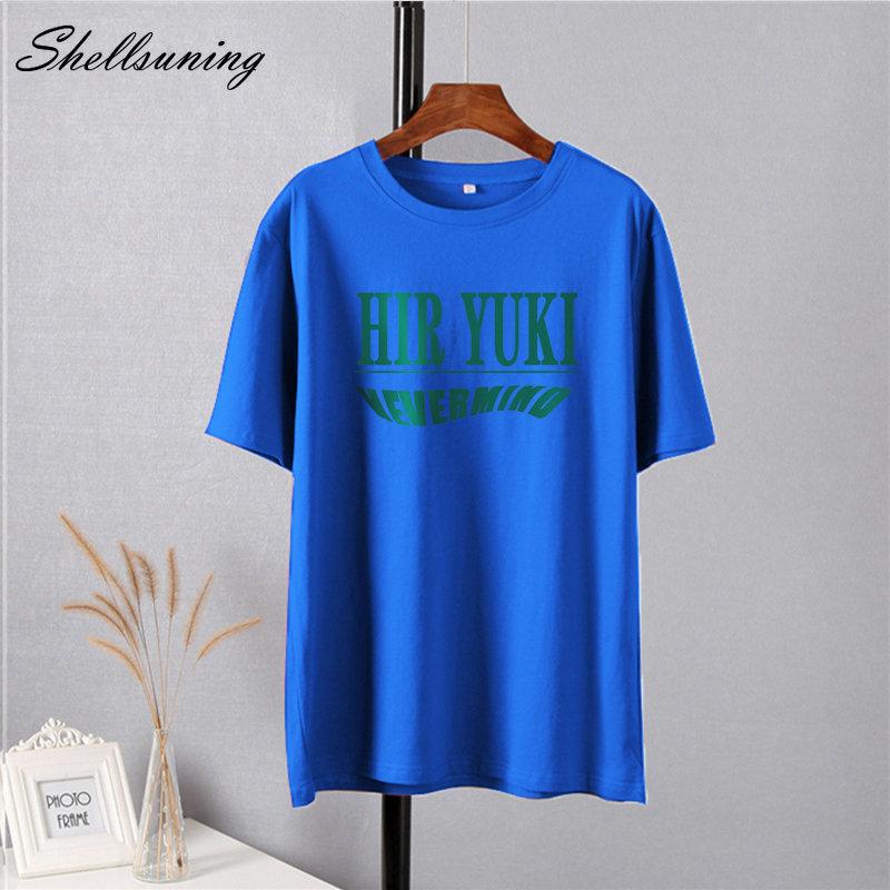 Shellsuning корейские свободные хлопковые футболки для женщин летние мягкие футболки — фото 7