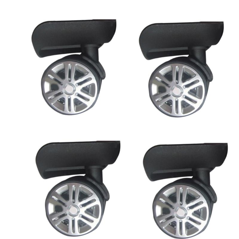 Trolley Casters Mute 360 Degree Swivel Suitcase Rubber Wheels 60x12mm 4pcs/Set
