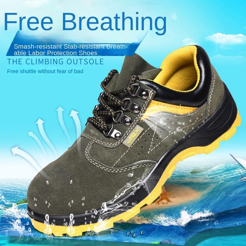 Labor Insurance Shoes, Smash-proof and Puncture-proof Work Safety Shoes, Wear-resistant and Non-slip Mountaineering Protective Shoes