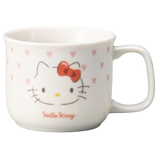 Kaneshotouki Hello Kitty Mug Childrens Tableware Dishwasher Safe Microwave Goods Approximately 180ml Pink Heart Made Japan 365111