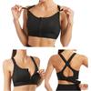 Reggiseni Sportivi da Donna Leggings Top Corto Gilet Cerniera Frontale Taglia Plus Spalline Regolabili Antiurto Palestra Fitness Atletico Reggiseno