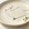New simple acacia bean pendant necklace for women, trendy internet celebrity niche design cold style short clavicle chain
