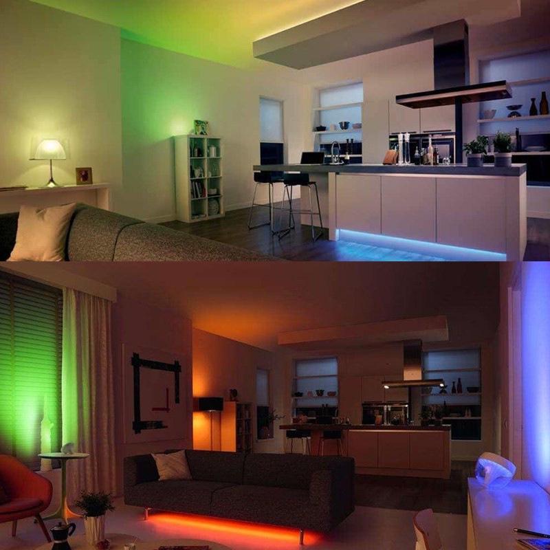 5V RGB LED Strip with Waterproof Drip Glue and 17-Key RF Controller (Seven Colors)