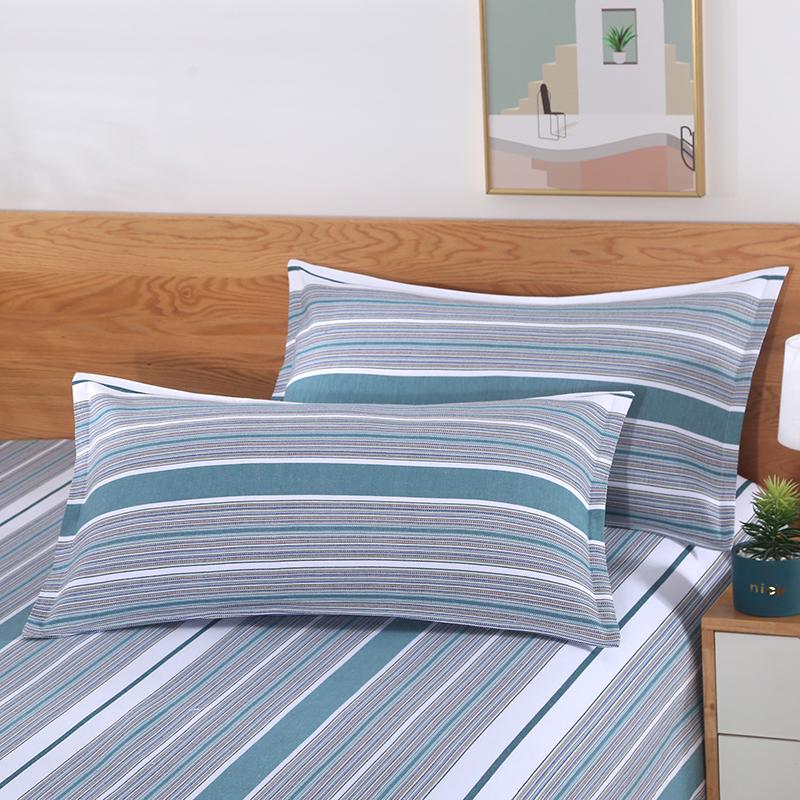 Extra Thick 100% Pure Cotton Pillowcase Set - Cool Mat, Single, Summer, Two-Piece