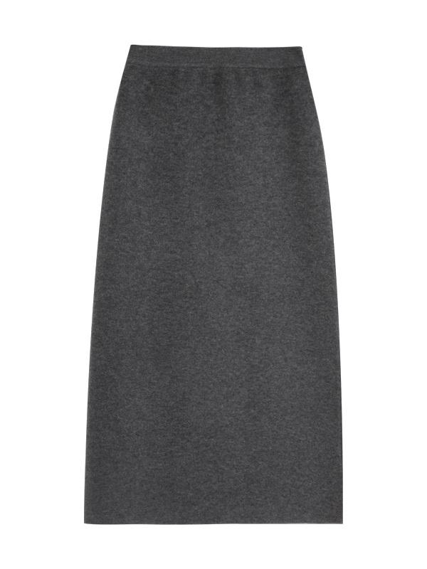 Women's High-Waist Wool A-Line Knitted Skirt - Autumn/Winter Mid-Length, Slimming, Thickened and Hip-Hugging Design